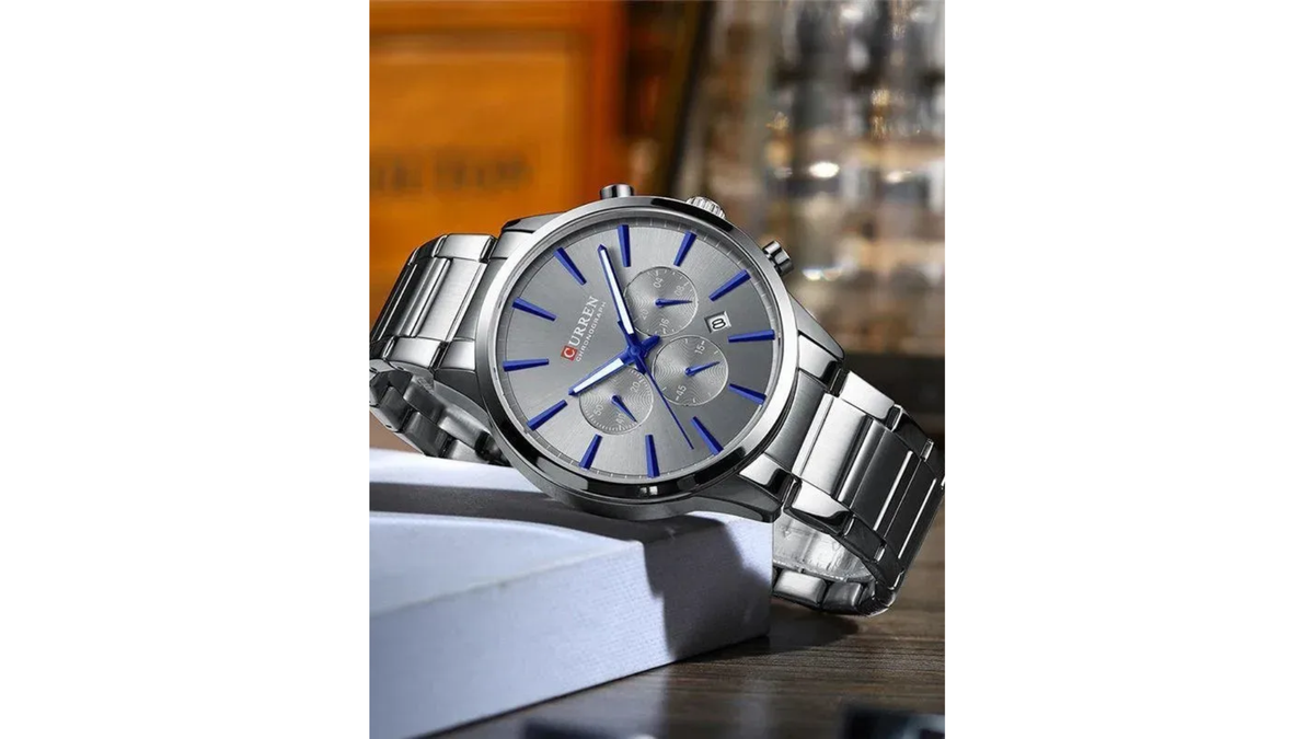 Reloj Curren 8435 Plateado/Azul - Metálico de Hombre