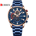 Reloj Curren 8415 Azul/Oro Rosa - Metálico de Hombre