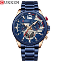 Reloj Curren 8395 Azul/Oro Rosa Metalico de Hombre