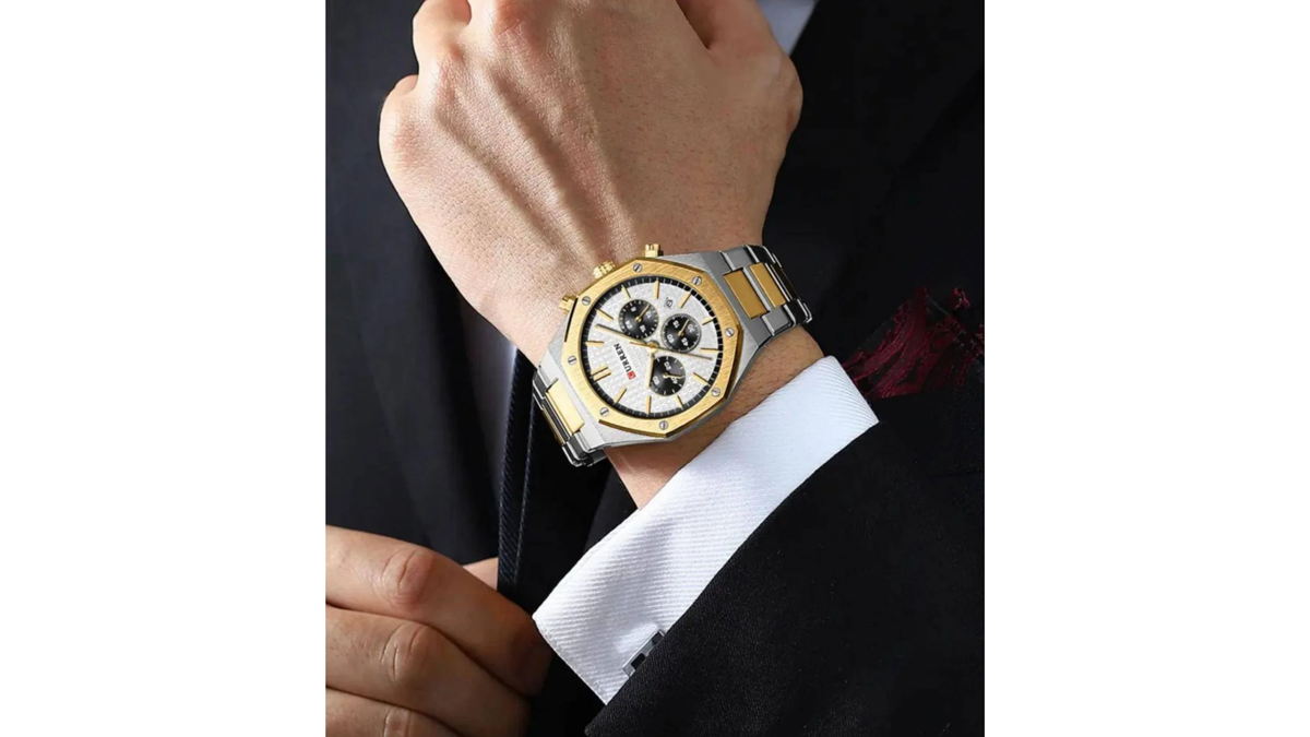 Reloj Curren 8440 Plateado/Dorado/Blanco - Metálico de Hombre