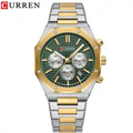 Reloj Curren 8440 Plateado/Dorado/Verde - Metálico de Hombre