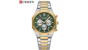 Reloj Curren 8440 Plateado/Dorado/Verde - Metálico de Hombre