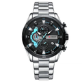 Reloj Curren 8402 Plateado/Negro - Metálico de Hombre