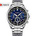 Reloj Curren 8399 Plateado/Azul/Negro - Metálico de Hombre
