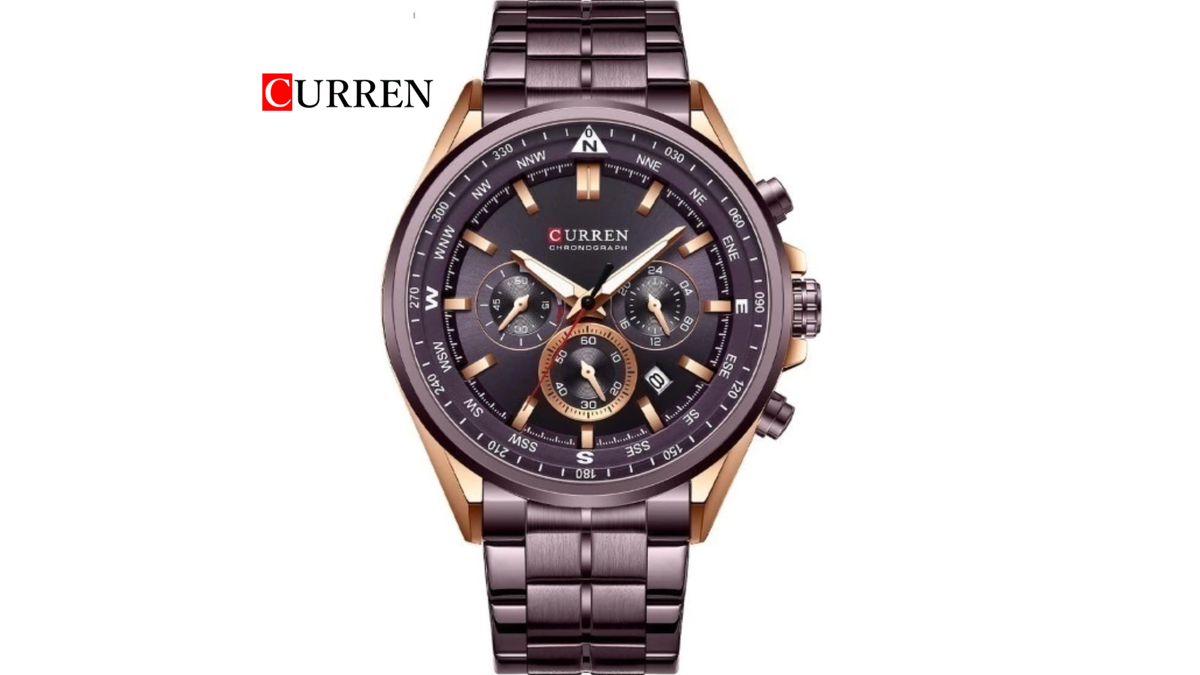 Reloj Curren 8399 Morado/Oro Rosa - Metálico de Hombre