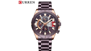Reloj Curren 8401 Morado/Oro Rosa - Metálico de Hombre