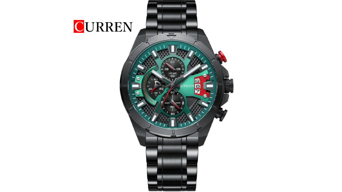 Reloj Curren 8401 Verde/Negro - Metálico de Hombre