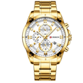 Reloj Curren 8360  Dorado - Bisel Blanco Metalico de Hombre