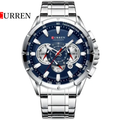 Reloj Curren 8363 Azul/Plateado - Metálico de Hombre