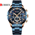Reloj Curren 8355 Azul/Oro Rosa - Metálico de Hombre