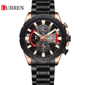 Reloj Curren 8401 Negro/Oro Rosa - Metálico de Hombre