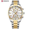 Reloj Curren 8445 Dorado/Plateado/Blanco - Metálico de Hombre
