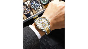 Reloj Curren 8445 Dorado/Plateado/Blanco - Metálico de Hombre