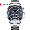 Reloj Curren 8355 Plateado/Azul - Metálico de Hombre
