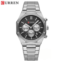 Reloj Curren 8440 Plateado/Negro - Metálico de Hombre
