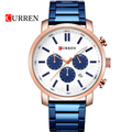 Reloj Curren 8315 Azul/Oro Rosa/Plateado - Metálico de Hombre
