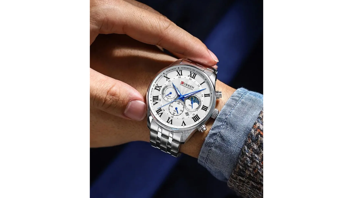 Reloj Curren 8427 Plateado/Blanco - Metálico de Hombre