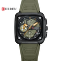 Reloj Curren 8461 Verde/Negro - Silicona de Hombre