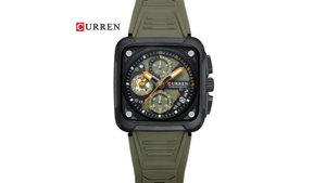 Reloj Curren 8461 Verde/Negro - Silicona de Hombre