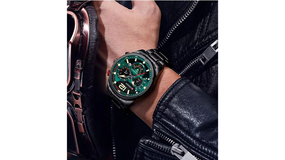 Reloj Curren 8395 Pavonado/Verde - Metálico de Hombre