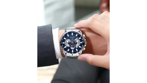 Reloj Curren 8363 Azul/Plateado - Metálico de Hombre