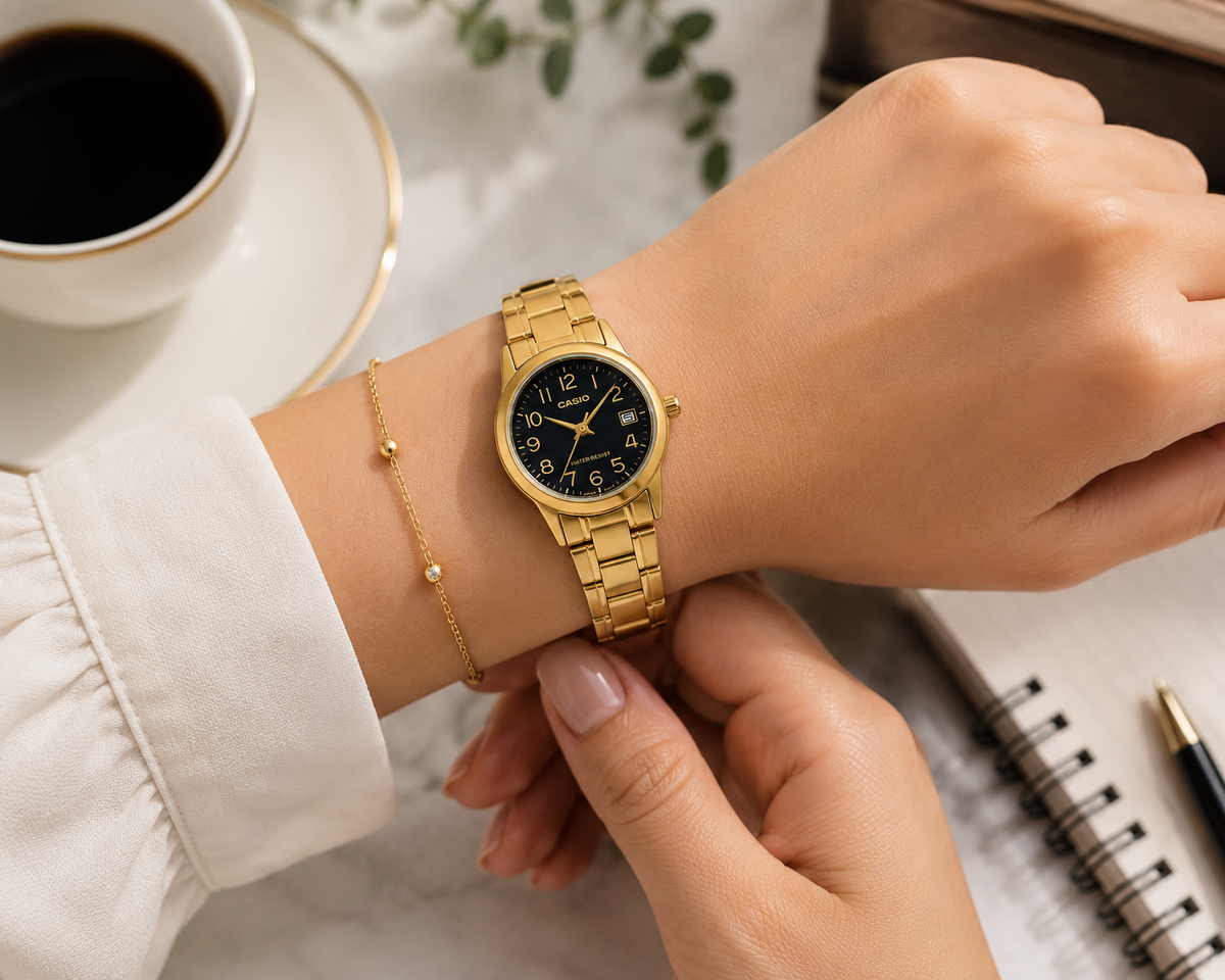 Reloj Casio LTP - V002G - 1B Mujer